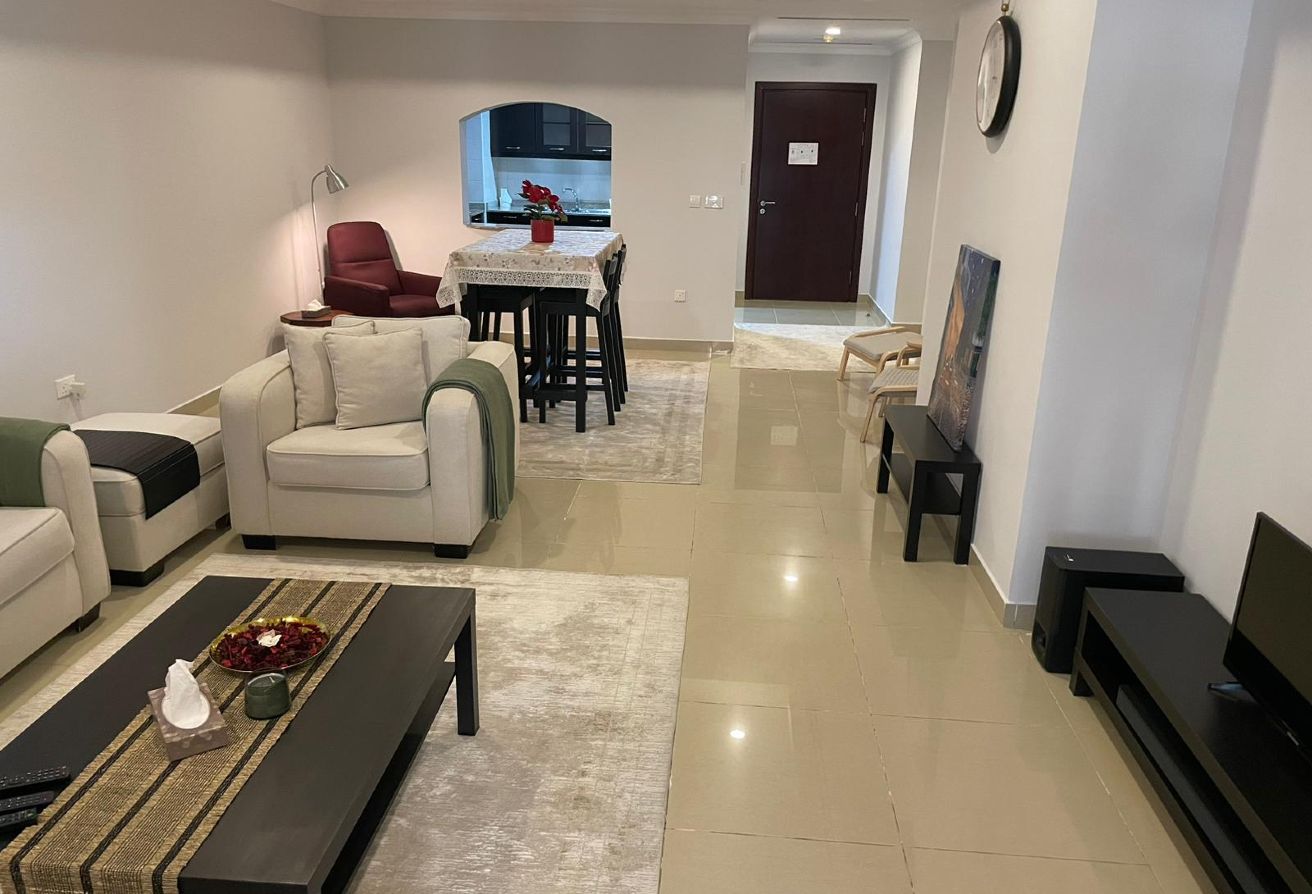 Furnished 1BR+Office | Side Sea View |Porto Arabia