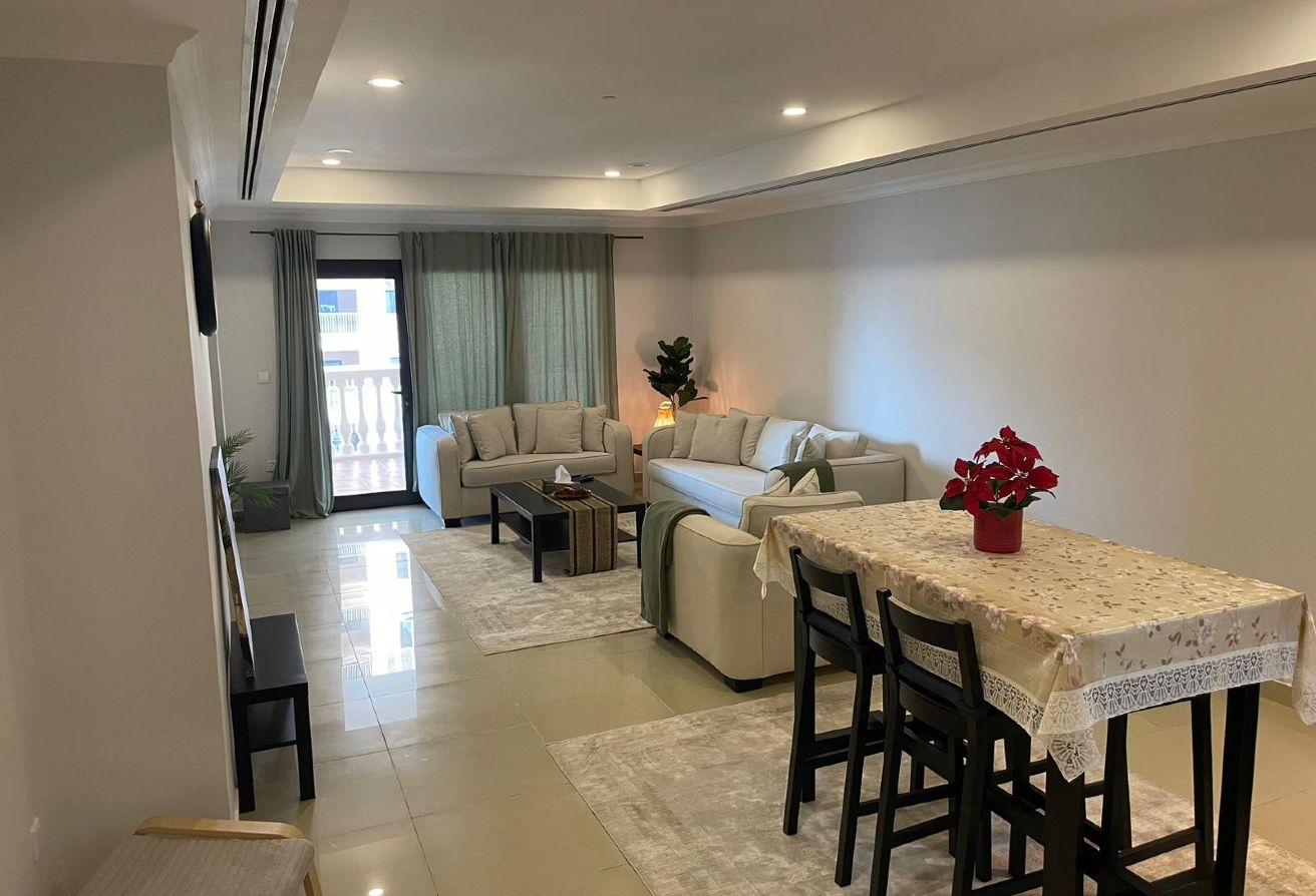 Furnished 1BR+Office | Side Sea View |Porto Arabia