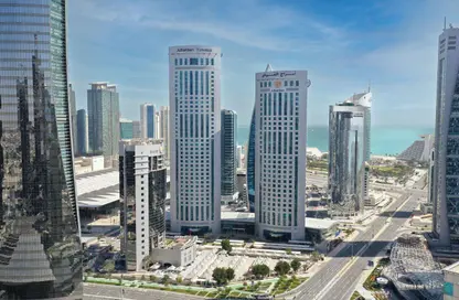 Office Space - Studio - 2 Bathrooms for rent in Alfardan Commercial Tower - Alfardan Towers - West Bay - Doha
