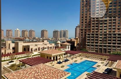 شقة - غرفة نوم - 2 حمامات للايجار في طريق بورتو الشرقي - بورتو أرابيا - جزيرة اللؤلؤة - الدوحة