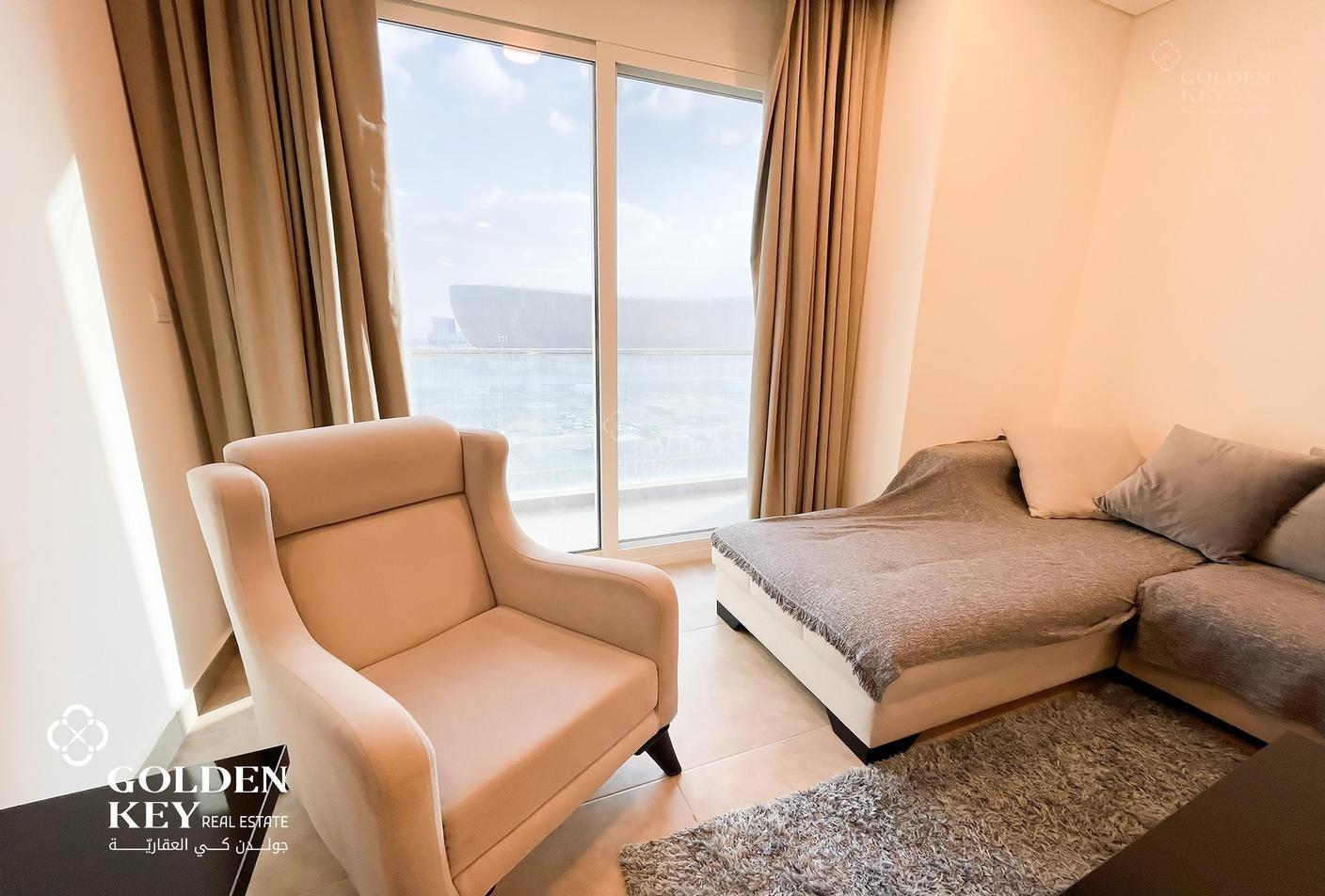 شقة غرفتين نوم فاخرة للبيع بالوسيل مع سند ملكية